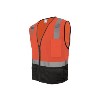 Global Glove FrogWear High-Visibility Vest GLO-049/LG - Size Large - Orange - GLO-049 LG