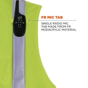 Ergodyne Glowear High-Visibility Vest 8260FRHL 21495 - Size Large/XL - High-Visibility Lime
