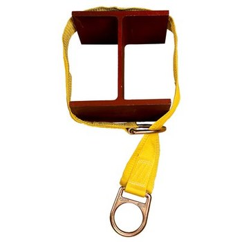 DBI-SALA Tie-Off Adaptor 1003006, Single D-Ring, Polyester Webbing, 3 in x 6 ft, Yellow - 00008