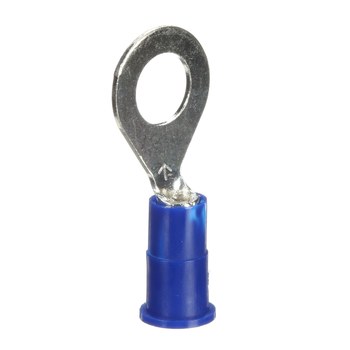 3M Scotchlok MV14-14R/SX Blue Brazed Vinyl Brazed Ring Terminal - 1.08 in Length - 0.47 in0.47 in Wide - 0.09 in Inside Diameter - 1/4 in Stud - 58750