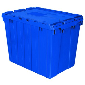 Akro-Mils 39170Blue Attached Lid Container 2.28 Cu Blue Ft. 