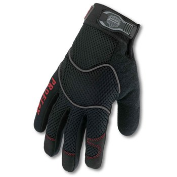Ergodyne Proflex 812 Black Medium Synthetic Leather/Terry Cloth Work Gloves - 16273