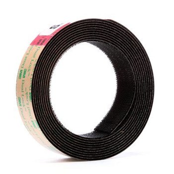 3M Dual Lock TB4575 Black Reclosable Fastener - Mushroom Hook with 400 stems/in Stem Count - 1 in Width x 10 ft Length - 97636