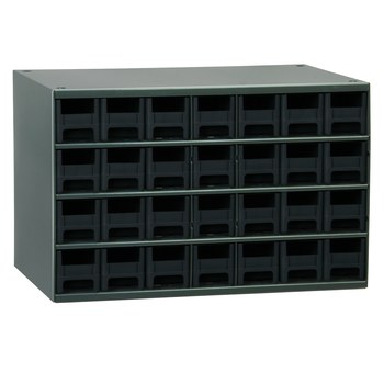Picture of Akro-Mils 19228 BLACK 19 Black Powder Coated Steel 24 ga Stackable Heavy Duty Versatile Cabinet (Main product image)