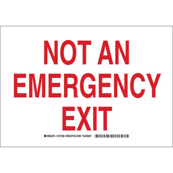 Picture of Brady B-302 Polyester Rectangle White English Door Sign part number 127298 (Main product image)