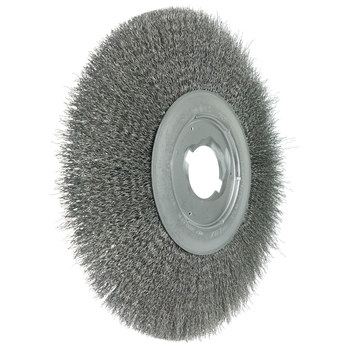 Weiler 01329 Wheel Brush - 12 in Dia - Crimped Steel Bristle