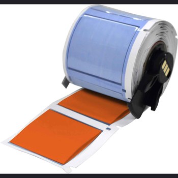 Picture of Brady PermaSleeve Orange Polyolefin Thermal Transfer M6-1000-175-342-OR Heat Shrink Wire & Cable Labels (Main product image)