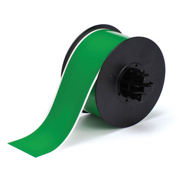 Picture of Brady Green Indoor / Outdoor Vinyl Thermal Transfer B30C-2250-595-GN Continuous Thermal Transfer Printer Label Roll (Main product image)