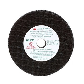 3M Green Corps Cutoff Wheel 01991 - 3 in - Aluminum Oxide
