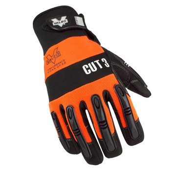 Valeo Performance Work Gear V410 Orange Large Kevlar/Microfiber Mechanic's Gloves - ANSI A3 Cut Resistance - VI9547LG