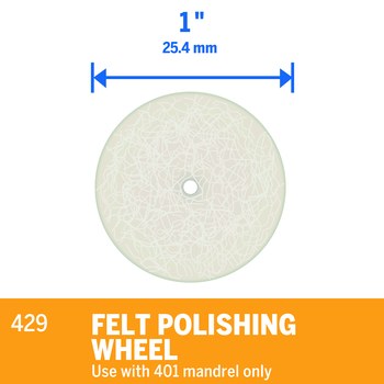 Dremel Polishing Wheel 00429, Felt, 1 in