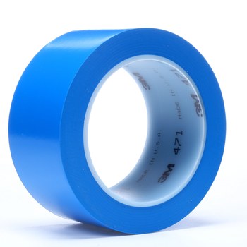3M 471 Blue Marking Tape - 6 in Width x 36 yd Length - 5.2 mil Thick - 48098
