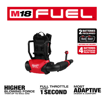 Milwaukee M18 FUEL Backpack Blower 3009-20 - 18.4 lb