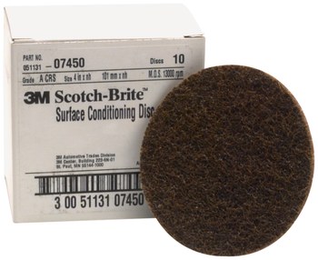 3M Scotch-Brite Hook & Loop Disc 07450 - Aluminum Oxide - 4 in - Coarse