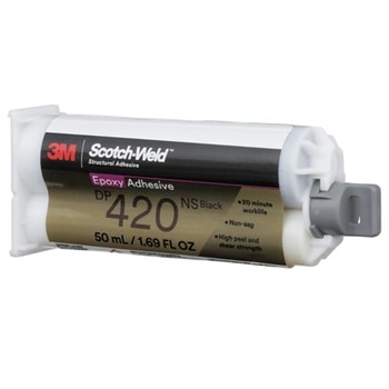 3M Scotch-Weld DP420NS 7100320001 Black Epoxy Adhesive - 50 mL Cartridge - 75654