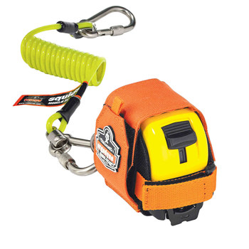 Ergodyne Squids 3190 Tape Measure Tethering Kit 19660, Polyester, Orange/Lime