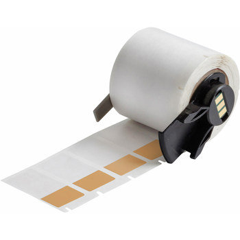 Picture of Brady Clear / Orange Self-Extinguishing, Self-Laminating Vinyl Thermal Transfer PTL-30-427-OR Die-Cut Thermal Transfer Printer Label Roll (Main product image)