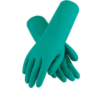 Picture of PIP Assurance 50-N155G Green Medium Nitrile Unsupported Chemical-Resistant Gloves (Main product image)