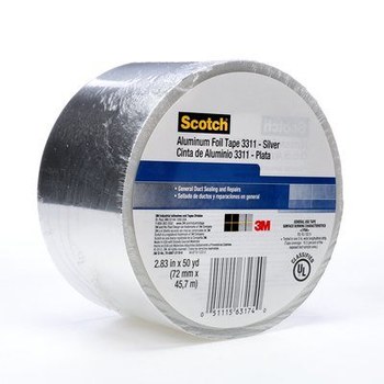 Mount Bank Energizar Irregularidades 3M Scotch 3311 Aluminum Tape 63174, 2.83 in x 50 yd, Silver | RSHughes.com