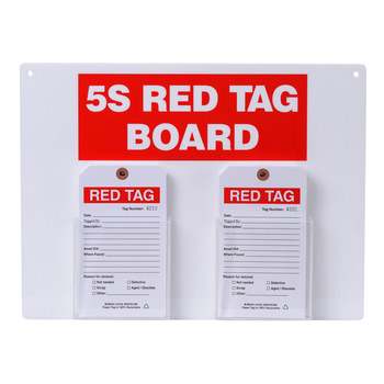 Picture of Brady Acrylic / Paper Rectangle White English Red Tag Board Sign part number 122055 (Main product image)
