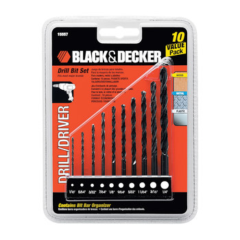 Black Decker Drill Bit Set 15557 Gold Ferrous Oxide Finish