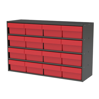 Picture of Akro-Mils AD3511CAST2 Akrodrawers 120 lb Charcoal Gray Powder Coated, Textured Stackable Cabinet (Main product image)