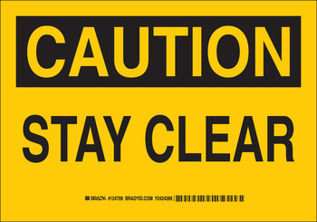 Picture of Brady B-401 Polystyrene Rectangle Yellow English Equipment Safety Sign part number 124708 (Main product image)