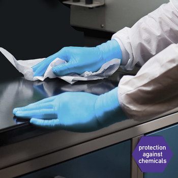 Kimtech Blue Small Powder Free Disposable Gloves - Medical Exam Grade - 9 in Length - Smooth Finish - 50576