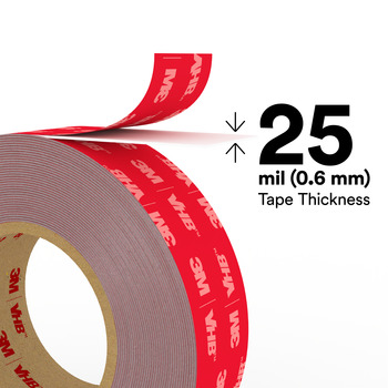 3M VHB LSE-160WF White VHB Tape - 1 in Width x 36 yd Length - 62 mil Thick