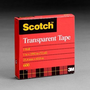  Scotch Transparent Tape, 1 Box, 1 in x 2592 in, (600) : Office  Products