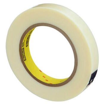 3M Scotch 8898 Ivory Filament Strapping Tape - 18 mm Width x 55 m Length - 4.6 mil Thick - 48132