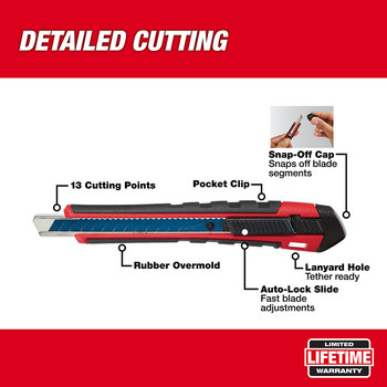 Milwaukee 48-22-1960 Snap-Off Knife - Rubber - 5.625 in - 29681