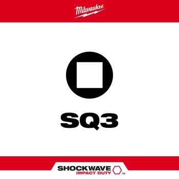 Milwaukee SHOCKWAVE Impact Duty Square Recess Square Recess Bit 48-32-4216 - Alloy Steel - 6 in Length - 33166