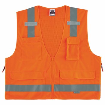 Ergodyne Glowear High-Visibility Vest 8250Z 21415 - Size Large/XL - High-Visibility Orange
