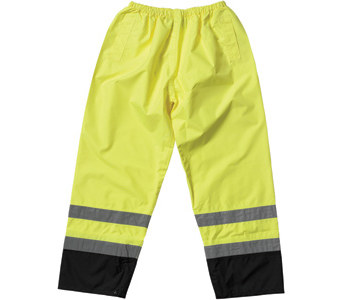 Picture of PIP 318-1757YEL Black/High-Visibility Lime Small Polyester High-Visibility Pants (Main product image)
