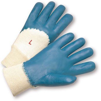 Picture of West Chester 4050 Blue Large Cotton Full Fingered Work Gloves (Main product image)