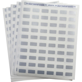 Brady Permashield LAT-23-773-2.5 Laser Printable Label - 1 in x 1/2 in -  Polyester - Silver - B-773, B-966B - 29756