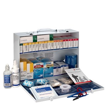 First Aid Only First Aid Cabinet - 10.25 in Width - 14.75 in Length - 4.63 in Height - Metal Case Construction - 092265-90573