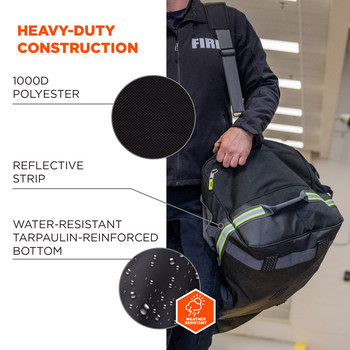 Ergodyne Arsenal 5008 Black Polyester Protective Duffel Bag - 16 in Width - 31 in Length - 15 1/2 in Height - 720476-13009
