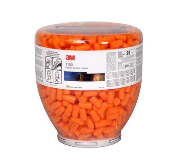 Picture of 3M One Touch One Touch 1100 391-1100 Orange Foam Disposable Uncorded Bullet Ear Plug Dispenser Refill (Main product image)