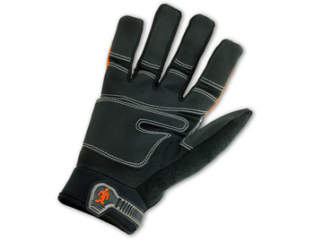 Ergodyne Proflex 872 High-Visibility Orange Large Neoprene/PVC/Synthetic Leather/Terry Cloth Work Gloves - 16314