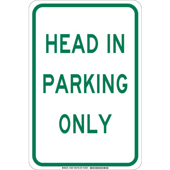 Picture of Brady B-302 Polyester Rectangle White English Parking Restriction, Permission & Information Sign part number 129587 (Main product image)