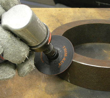 Weiler Trim-Kut Aluminum Oxide Deburring Disc - Medium Grade - Arbor Attachment - 3 in Width x 3 in Length - 3 in3 in Diameter - 3 in Outside Diameter - 59305