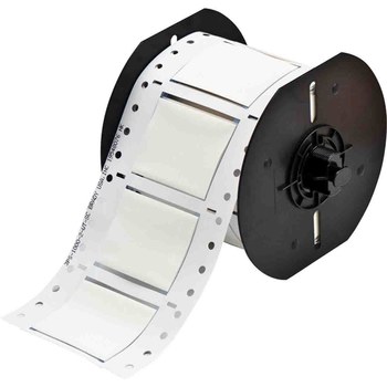 Brady PermaSleeve B33D-1000-2-344 Die-Cut Printer Sleeve - 2 in x 1.66 in - Polyolefin - White - B-344 - 98237