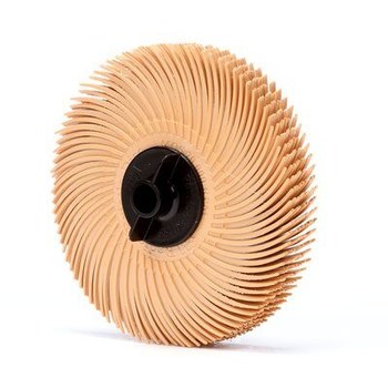 3M Scotch-Brite Ceramic RB-ZB Radial Bristle Brush - Ultra Fine Grade - 3/8 in Center Hole - 3 in Outside Diameter - 30131