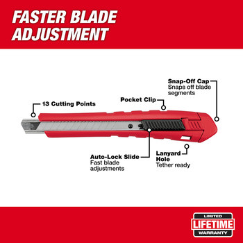 Milwaukee 48-22-1963 Snap-Off Knife - Rubber - 5.625 in - 29678