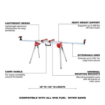 Milwaukee Folding Miter Saw Stand - Aluminum - 48-08-0551