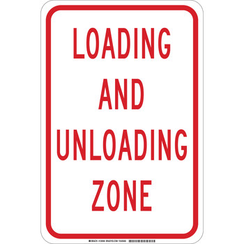Picture of Brady B-401 High Impact Polystyrene Rectangle White English Traffic Control Sign part number 129589 (Main product image)