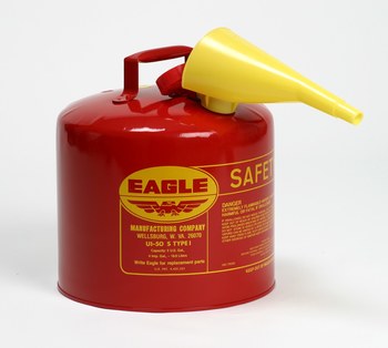Picture of Eagle Red Galvanized Steel Self-Closing 5 gal Safety Can (Main product image)