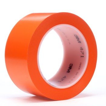 3M 471 Orange Marking Tape - 1 in Width x 36 yd Length - 5.2 mil Thick - 03140